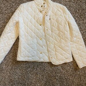 Elegant White Quilted Jacket